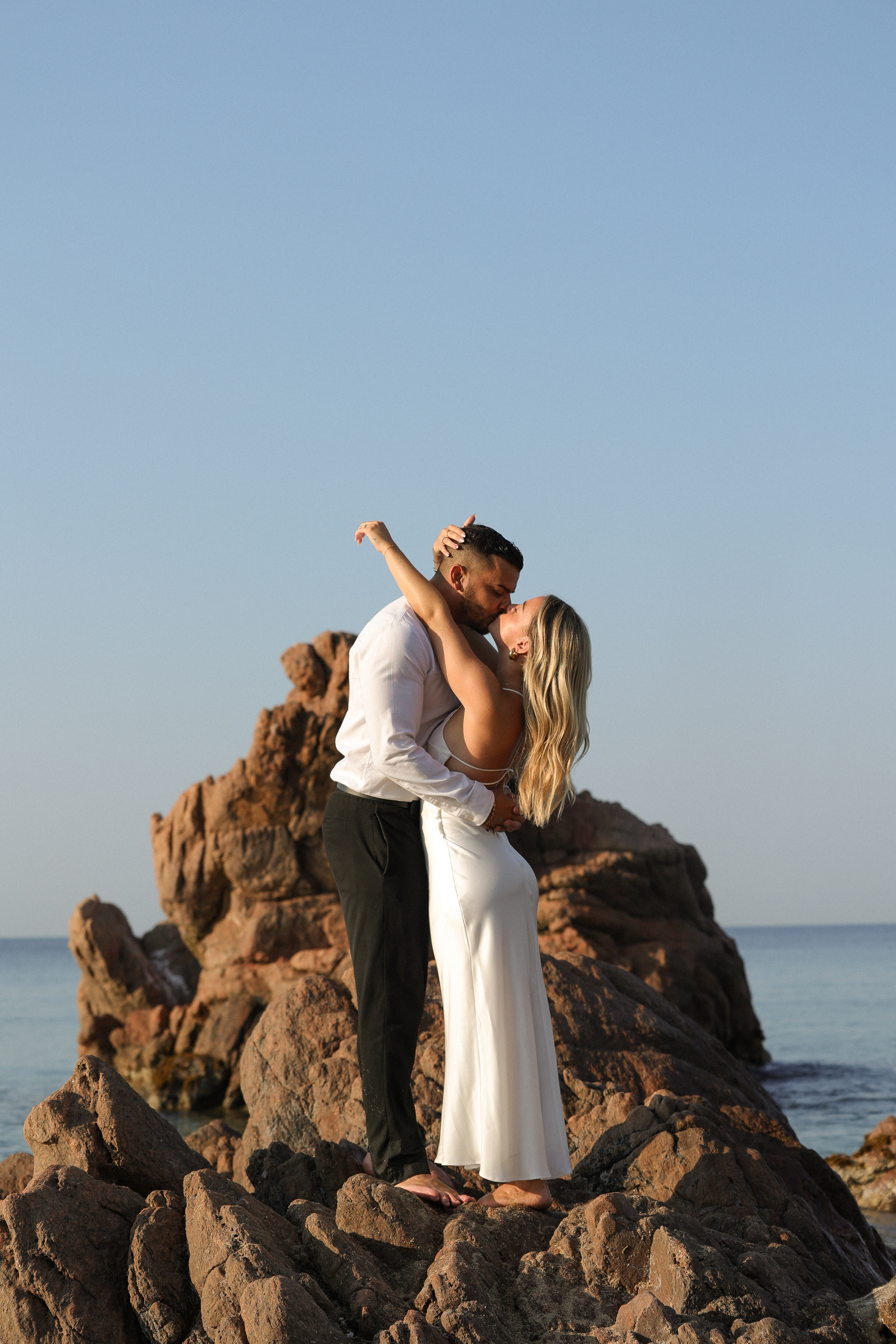 Couple lumière dorée